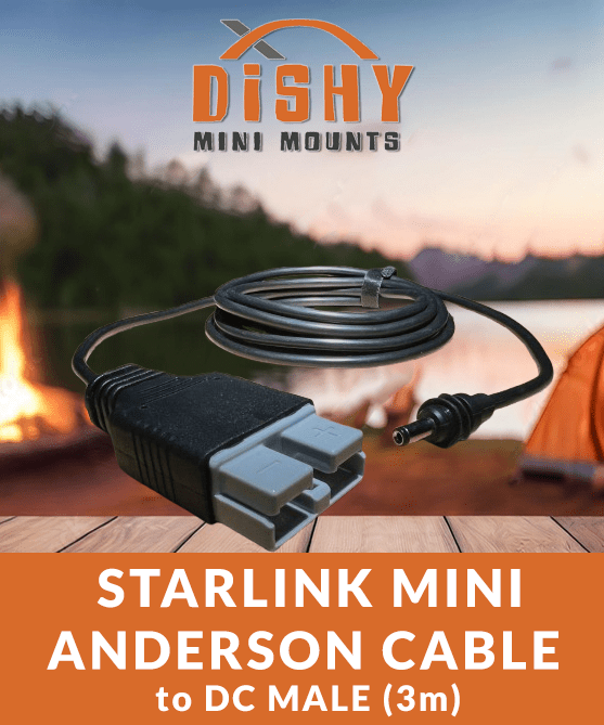 Starlink Mini - Anderson Plug to DC male adapter - Dishy Mini Mounts - Australia