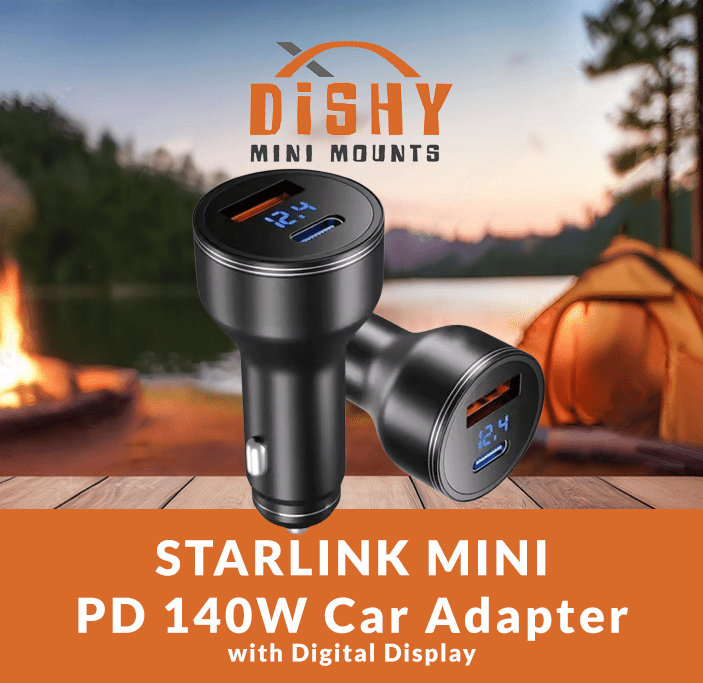 Starlink Mini - PD 140W Car Adapter - Dishy Mini Mounts - Australia