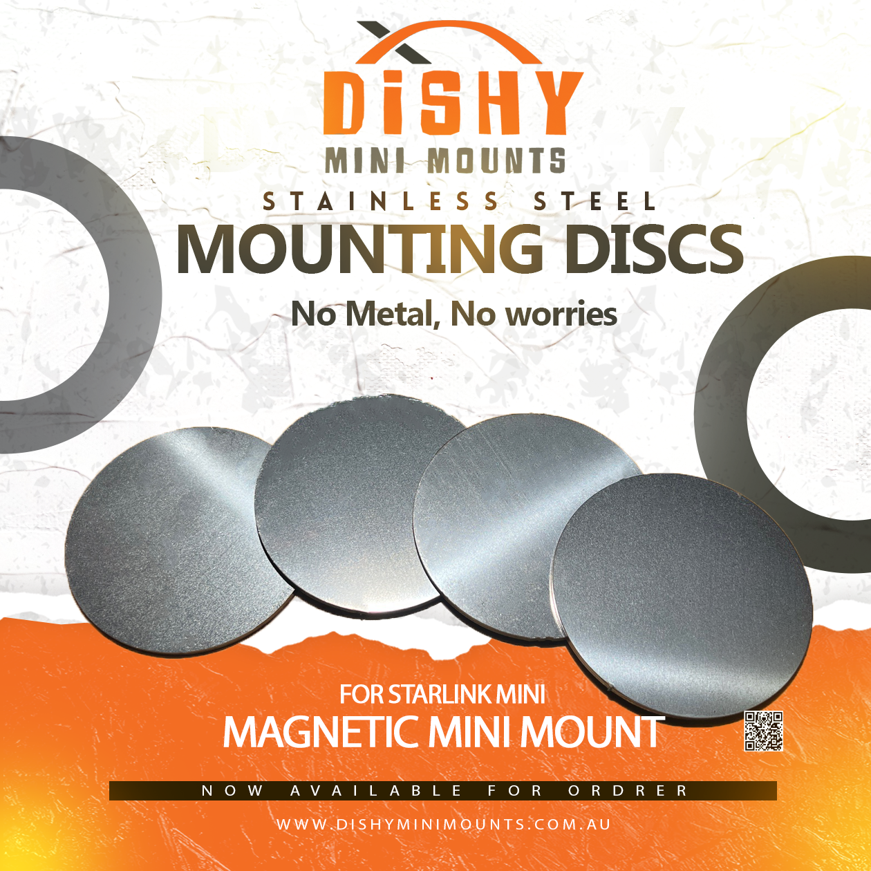 Stainless Mounting Disc Set (4)